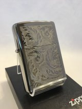 画像: No.150 PVDシリーズZIPPO ブラックアイス コレクションリーフ z-810