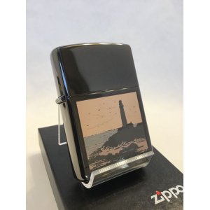 画像: No.150 PVDシリーズZIPPO ブラックアイス LIGHT HOUSE ライトハウス z-3374