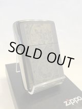 画像: No.150 PVDシリーズZIPPO ブラックアイス ワールプールリーフ z-809
