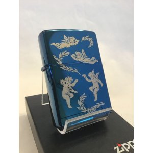 画像: No.20446 PVDシリーズZIPPO サファイア 4エンジェルス z-3403