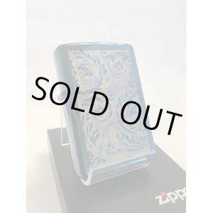 画像: No.20446 PVDシリーズZIPPO サファイア コレクションリーフ z-3400