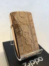 画像: No.1600 スリムタイプZIPPO ピンクゴールド 両面リング&スクリュー z-655