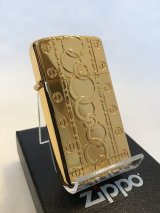 画像: No.1600 スリムタイプZIPPO ゴールドミラー両面 リング&スクリュー z-654