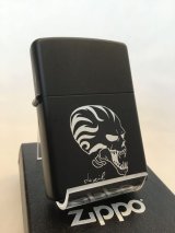 画像: No.218 推奨品ZIPPO ブラックマット SKULL スカル z-3706