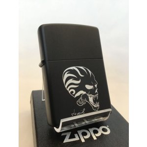 画像: No.218 推奨品ZIPPO ブラックマット SKULL スカル z-3706