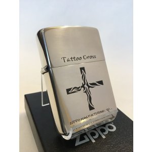 画像: No.200 推奨品ZIPPO シルバーイブシ TATTOO CROSS タトゥークロス z-3723