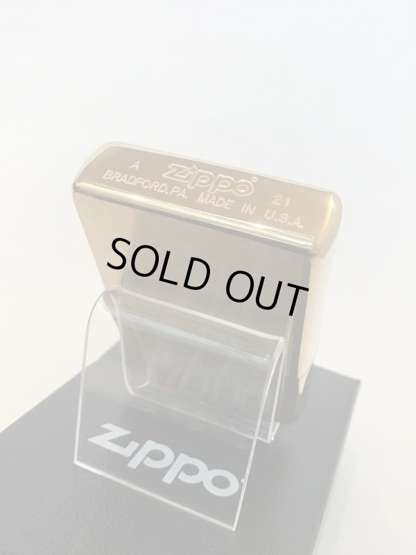 画像4: No204 推奨品ZIPPO ソリッドブラス 2021年1月製 プレーン z-3933