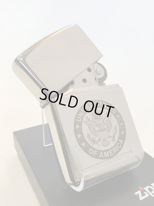 画像2: No.100 シルバープレートシリーズZIPPO ゴールドインレー アメリカンイーグル z-3968