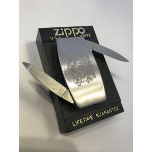 画像: No.7800 ZIPPO GOODS マネークリップ ナイフ&ヤスリ付き SUNTORY サントリーロゴマーク z-4002