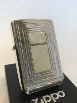 画像: No.200 推奨品ZIPPO シルバー天然シェル白蝶貝張り z-4345