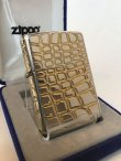 画像1: No.15 STARING SILVER ZIPPO スターリングシルバー 全面クロコダイル シルバー＆ゴールド z-121