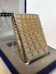 画像5: No.15 STARING SILVER ZIPPO スターリングシルバー 全面クロコダイル シルバー＆ゴールド z-121