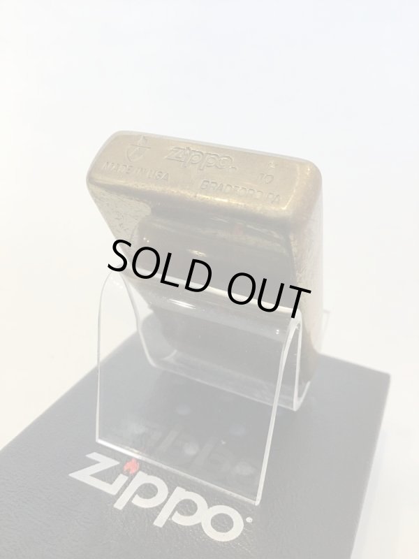 画像4: No.1602B USED ZIPPO 2010年製 スリムアーマー アンティークブラス z-4595