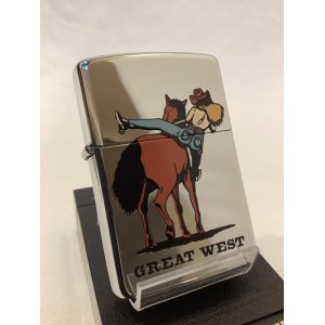 画像: No.200 ヴィンテージZIPPO 1993年製 GREAT WEST シリーズ ホースランディング z-4608