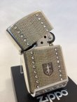 画像2: No.200 推奨品ZIPPO レザー調ラインストーン アイボリー z-4645