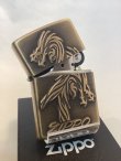 画像2: No.200 推奨品ZIPPO ブラスアンティーク DRAGON ドラゴン プレーン貼り z-4721