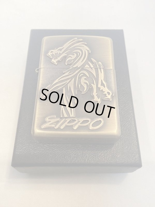 画像5: No.200 推奨品ZIPPO ブラスアンティーク DRAGON ドラゴン プレーン貼り z-4721