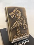 画像1: No.200 推奨品ZIPPO ブラスアンティーク DRAGON ドラゴン プレーン貼り z-4721