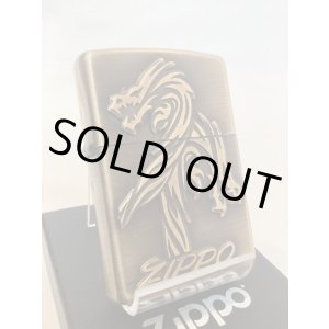 画像: No.200 推奨品ZIPPO ブラスアンティーク DRAGON ドラゴン プレーン貼り z-4721