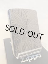 画像: No.162 アーマータイプZIPPO ブラックニッケル ブルームデザイン z-4722