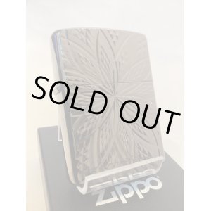 画像: No.162 アーマータイプZIPPO ブラックニッケル ブルームデザイン z-4722