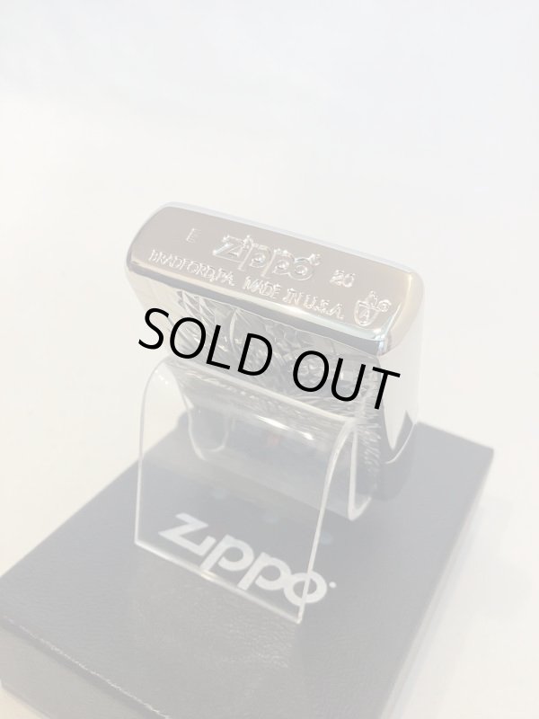 画像4: No.162 アーマータイプZIPPO ホワイトニッケル ブルームデザイン z-4723