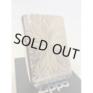 画像: No.162 アーマータイプZIPPO ホワイトニッケル ブルームデザイン z-4723