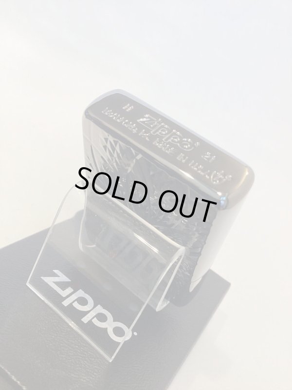 画像4: No.162 アーマータイプZIPPO ブラックニッケル ブルームデザイン z-4722