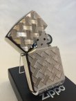 画像2: No.162 アーマータイプZIPPO WHITH NICKEL ホワイトニッケル CROSS MESH クロスメッシュ z-4725