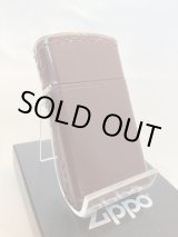 画像: No.1610 レザーシリーズZIPPO コードバン ブラウン z-4754