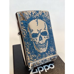 画像: No.200 推奨品ZIPPO SKULL BLUE スカルブルー z-4793