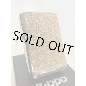 画像: No.200 推奨品ZIPPO アラベスク ゴールドメタルプレート貼り z-4799
