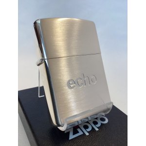 画像: No.200 たばこ柄ZIPPO SILVER SATIN シルバーサテン ECHO エコー z-4982