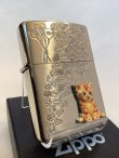 画像1: No.200 ペット&アニマルZIPPO  SILVER SATIN シルバーサテン CAT METAL キャットメタル z-5223