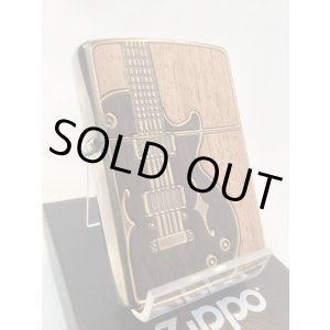 画像: No.200 推奨品ZIPPO ANTIQUE BRASS アンティークブラス WOODギター z-5693