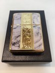 画像5: No.200 推奨品ZIPPO MARBLE WHITE マーブルホワイト GOLD LINE ゴールドライン z-5714