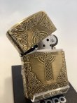 画像2: No.162 ANTIQUE BRASS IBUSHI ZIPPO アンティークブラスイブシ CELTIC CROSS ケルテッククロス z-5761