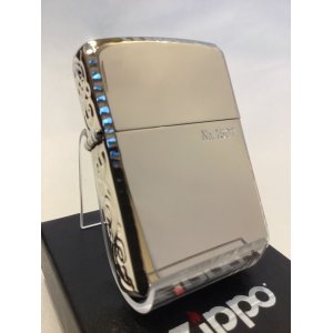 画像: No.162 ARMOR  PLATINAM PLATE ZIPPO アーマープラチナプレート サイド手彫り調 シリアルNo.入り z-5766