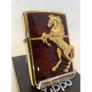 画像: No.200 USED ZIPPO 2011年製 ゴールドプレート ウイニングウィニー ディープレッド z-5774