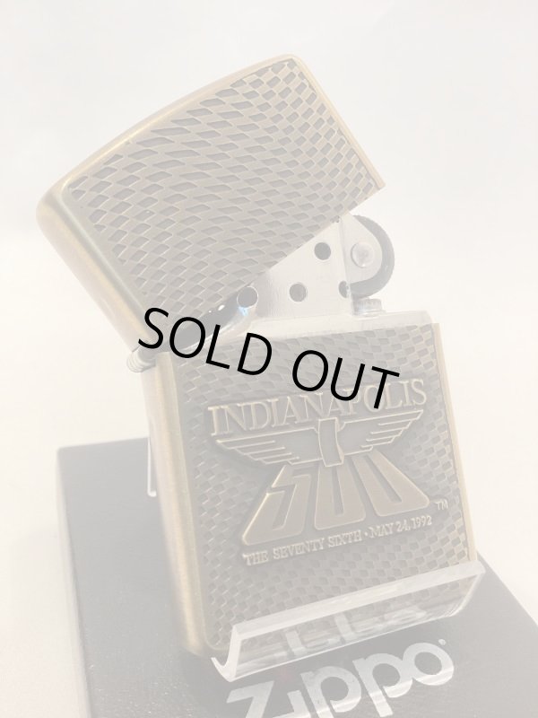 画像2: No.200 ヴィンテージZIPPO 1992年製 ANTIQUE BRASS IBUSHI INDIANAPOLIS 500 インディアナポリス500 メタル付き z-5787