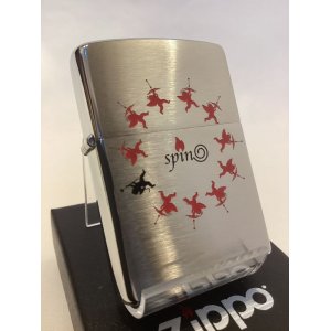 画像: No.200 ヴィンテージZIPPO 2005年製 BRUSHED CHROME ブラッシュクローム SPIN スピン z-5798