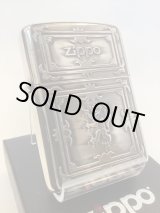 画像: No.162 USED ARMOR ZIPPO 2011年製 ANTIQUE SILVER IBUSHI アーマーアンティークシルバーイブシ 紛章風ライオン z-5799