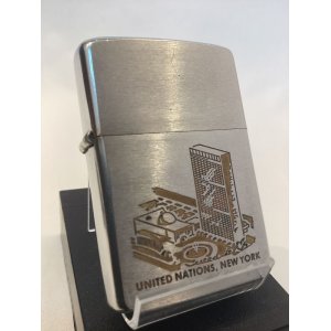 画像: No.200 USED ZIPPO 1972年製 UNITED NATIONS NEW YORK ユナイテッド ネーション ニューヨーク z-5820