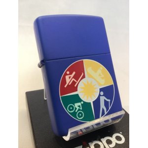 画像: No.229 ヴィンテージZIPPO 2000年製 ロイヤルブルーマット スポーツデザイン z-5834