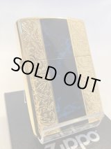 画像: No.200 推奨品ZIPPO GOLD&MARBLE BLUE ゴールド&マーブルブルー z-5857