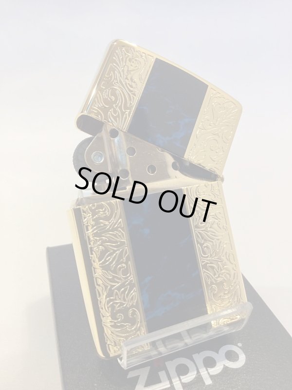 画像3: No.200 推奨品ZIPPO GOLD&MARBLE BLUE ゴールド&マーブルブルー z-5857