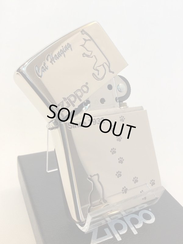 画像2: No.200 ペット&アニマルZIPPO SILVER MIRROR シルバーミラー CAT&FOOTPRINTS ネコと足跡 z-5865