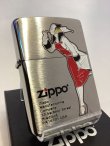 画像1: No.200 BRUSHED CHROME ZIPPO ブラッシュクローム WINDY ウィンディレッド z-5883