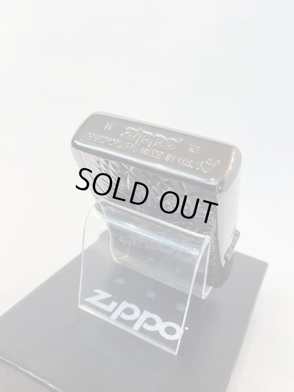 画像4: No.162 アーマータイプZIPPO BLACK NICKEL ブラックニッケル ブルームデザイン z-5884