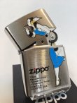 画像2: No.200 BRUSHED CHROME ZIPPO ブラッシュクローム WINDY ウィンディ ブルー z-5894
